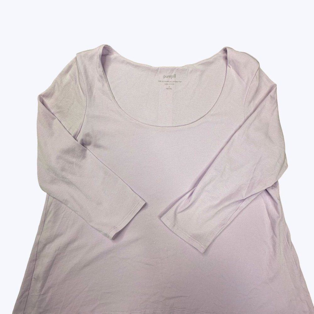 J. Jill Pure Jill Women's‎ Blouse Size Small Pale Lavender Color Super Soft